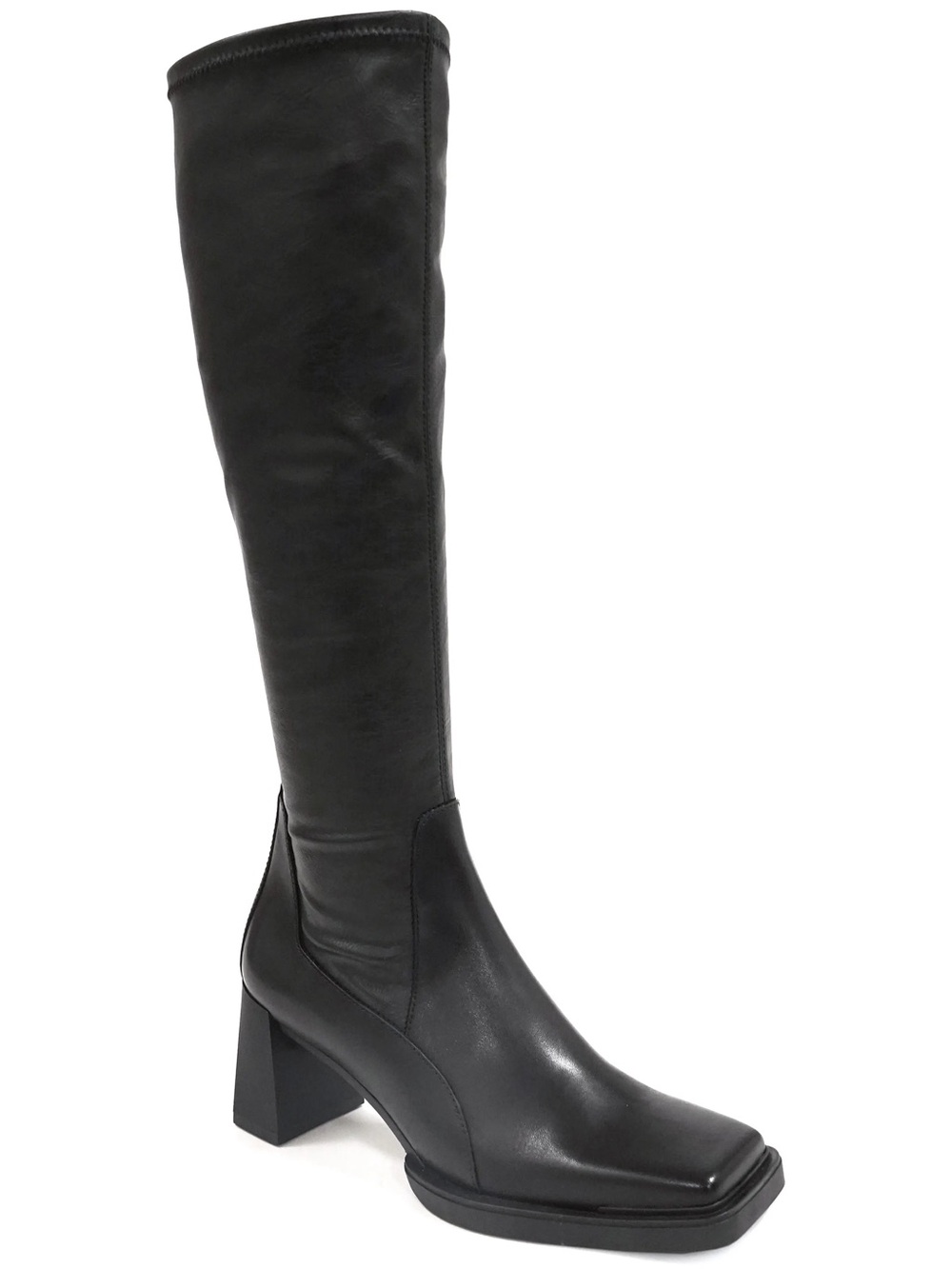 VAGABOND Black Knee-High Block Heel Boot - Women's Fashion Boot size 38